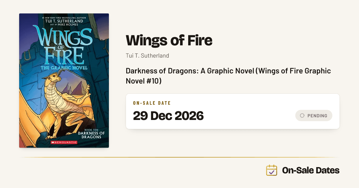 Wings of Fire release date, verified